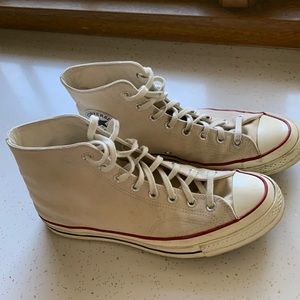 Converse Chuck Taylor All Star Classic White Vintage Sneakers High Top Natural